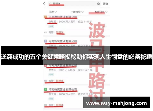 逆袭成功的五个关键策略揭秘助你实现人生翻盘的必备秘籍 逆袭成功的五个关键策略揭秘助你实现人生翻盘的必备秘籍